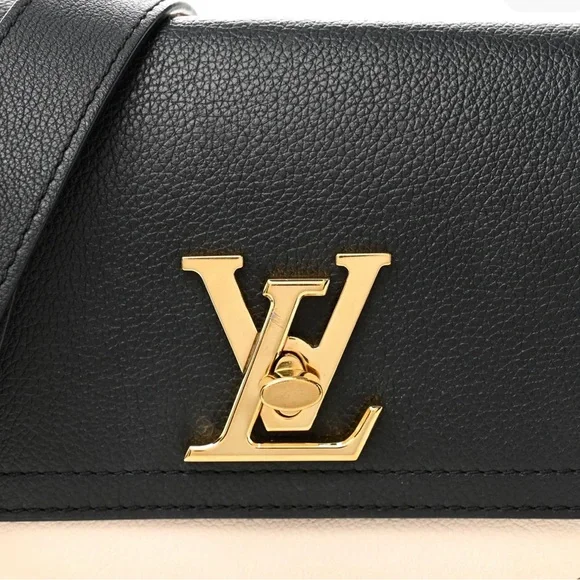 Louis Vuitton Black and White Crossbody Bag with Gold Accents - Picture 2 of 4